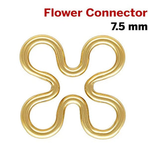 14k Gold Filled Flower Connector, 7.5 mm, Flower Link, (GF-761)