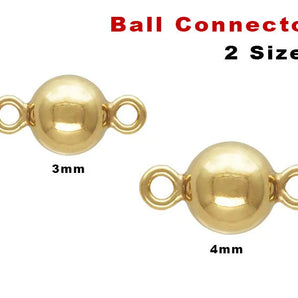 14K Gold Filled Ball Connector, 2 Sizes (GF-837)