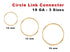2 Pcs, 14K Gold Filled Circle Link Connector, 3 sizes, (GF-287)