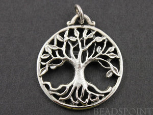 Sterling Silver Artisan Tree of Life Charm -- SS/CH4/CR19 - Beadspoint