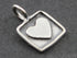 Sterling Silver Small Square Heart Charm -- SS/CH8/CR20