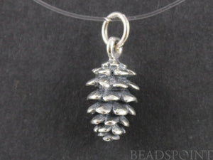 Sterling Silver Medium Pine Charm -- SS/CH4/CR13 - Beadspoint