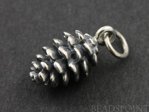 Sterling Silver Medium Pine Charm -- SS/CH4/CR13 - Beadspoint