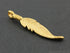 24K Gold Vermeil Over Sterling Silver Wrapped Indian Feather Charm-- VM/CH10/CR11