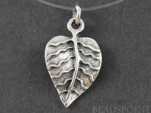 Sterling Silver Betel Leaf Charm -- SS/CH4/CR32 - Beadspoint
