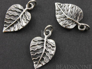 Sterling Silver Betel Leaf Charm -- SS/CH4/CR32 - Beadspoint
