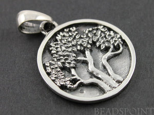 Sterling Silver Tree of Life Charm -- SS/CH4/CR34 - Beadspoint