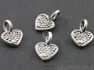 Sterling Silver Tiny Heart Charm -- SS/CH8/CR22 - Beadspoint