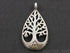 Sterling Silver Raindrop Shape Tree of Life Charm -- SS/CH4/CR36
