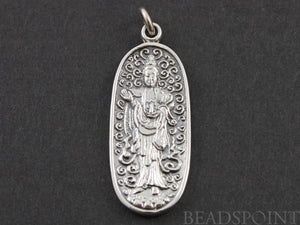 Sterling Silver Buddhist Goddess Charm -- SS/CH2/CR27 - Beadspoint