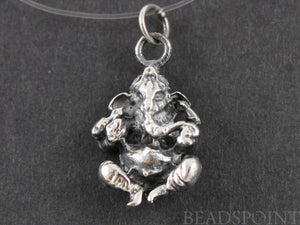 Sterling Silver Ganesha Charm --SS/CH2/CR29 - Beadspoint