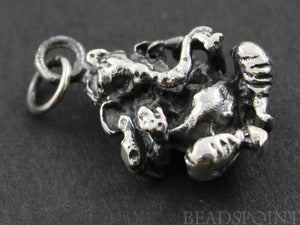 Sterling Silver Ganesha Charm --SS/CH2/CR29 - Beadspoint