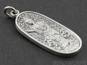 Sterling Silver Buddhist Goddess Charm -- SS/CH2/CR27 - Beadspoint