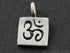 Sterling Silver Artisan OHM Square Charm -- SS/CH2/CR31