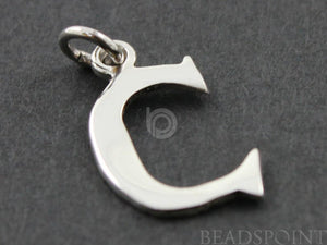 Sterling Silver Initial "C" Initial Charm -- SS/2032/C - Beadspoint