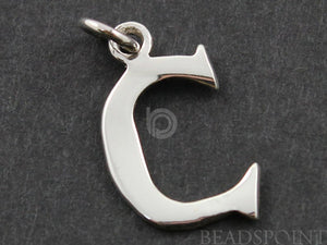 Sterling Silver Initial "C" Initial Charm -- SS/2032/C - Beadspoint