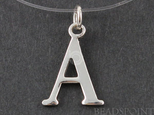 Sterling Silver Initial "A" Initial Charm -- SS/2032/A - Beadspoint
