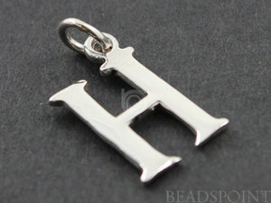 Sterling Silver Initial "H" Initial Charm -- SS/2032/H - Beadspoint