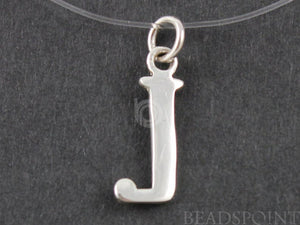Sterling Silver Initial "J" Initial Charm -- SS/2032/J - Beadspoint