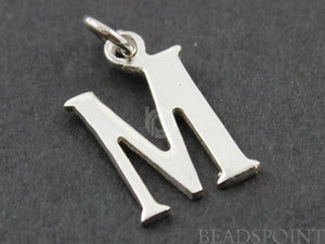 Sterling Silver Initial "M" Initial Charm -- SS/2032/M - Beadspoint