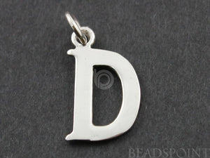 Sterling Silver Initial "D" Initial Charm -- SS/2032/D - Beadspoint