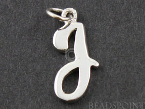 Sterling Silver Initial "J" Initial Charm -- SS/2033/J - Beadspoint