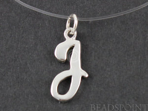 Sterling Silver Initial "J" Initial Charm -- SS/2033/J - Beadspoint