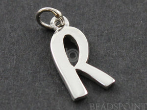 Sterling Silver Initial "R" Initial Charm -- SS/2033/R - Beadspoint