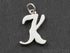 Sterling Silver Initial "K" Initial Charm -- SS/2033/K