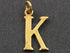 Gold Vermeil Over Sterling Silver Letter "K" Initial Charm -- VM/2032/k