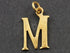 Gold Vermeil Over Sterling Silver Letter "M" Initial Charm -- VM/2032/M