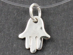 Sterling Silver Small Hamsa Charm -- SS/CH2/CR33 - Beadspoint