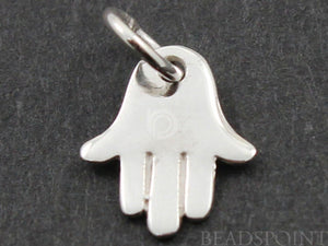 Sterling Silver Small Hamsa Charm -- SS/CH2/CR33 - Beadspoint