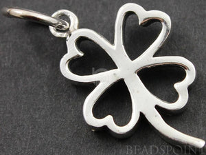 Sterling Silver Clover Charm -- SS/CH4/CR40 - Beadspoint