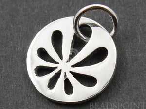Sterling Silver Cut Out Flower Charm -- SS/CH4/CR41 - Beadspoint