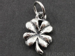 Sterling Silver Clover Leaf Charm -- SS/CH4/CR46 - Beadspoint