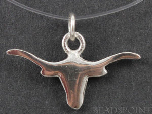 Sterling Silver Longhorn Charm  -- SS/CH7/CR23 - Beadspoint