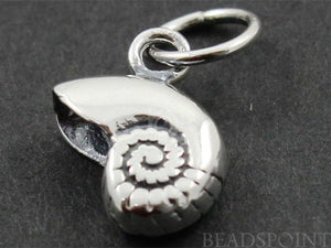 Sterling Silver Sea Shell Charm  -- SS/CH7/CR25 - Beadspoint