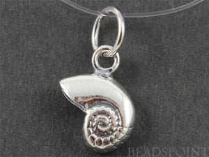 Sterling Silver Sea Shell Charm  -- SS/CH7/CR25 - Beadspoint