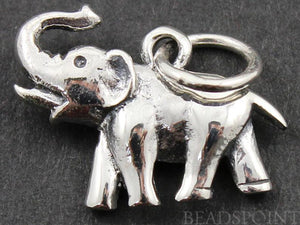 Sterling Silver Elephant Charm  -- SS/CH7/CR30 - Beadspoint