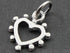 Sterling Silver Dotted Heart Charm   -- SS/CH8/CR23