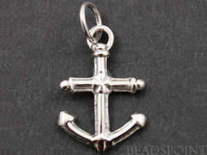 Sterling Silver Anchor Charm  -- SS/CH10/CR21 - Beadspoint