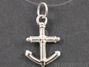 Sterling Silver Anchor Charm  -- SS/CH10/CR21 - Beadspoint