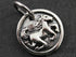 Sterling Silver Horse in a Raised Circle Charm  -- SS/CH7/CR34