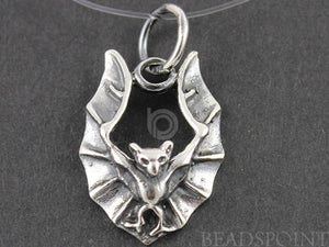 Sterling Silver Bat Charm  -- SS/CH6/CR34 - Beadspoint