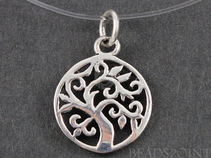 Sterling Silver Cut Out Tree of Life Charm -- SS/CH4/CR53 - Beadspoint