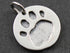 Sterling Silver Paw Print On a Raised Coin Charm -- SS/CH7/CR32