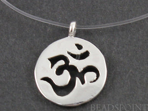 Sterling Silver Artisan OHM Charm -- SS/CH2/CR39 - Beadspoint