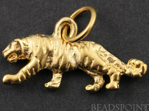 24K Gold Vermeil Over Sterling Silver Lion Charm -- VM/CH7/CR24 - Beadspoint