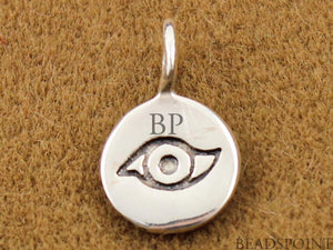 Sterling Silver Evil Eye Charm -- SS/CH2/CR1 - Beadspoint